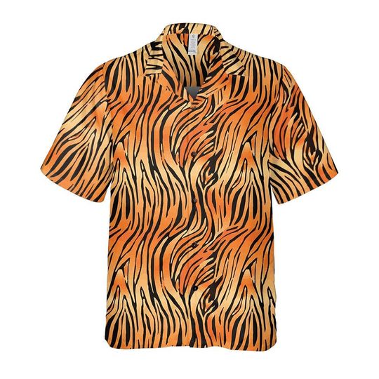 Discover Tiger Hawaiian shirt, Animal print button-up Shirt, Safari Hawaiians