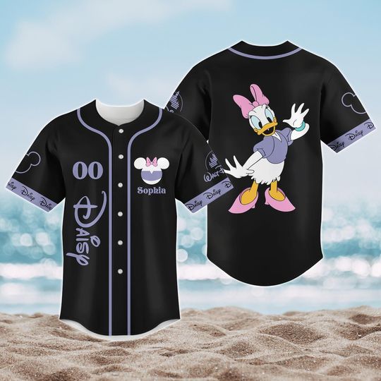 Discover Custom Disneyyy Daisy Baseball Jersey, Daisy Duckk Baseball Shirt, Donald And Daisy Jersey