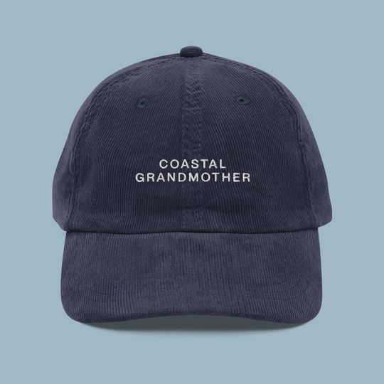 Discover Coastal Grandmother Embroidered Corduroy Hat