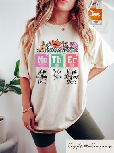 Discover Floral Mother T-shirt, Mother's Day Shirt, Mother Elements, Mothers Day Gift