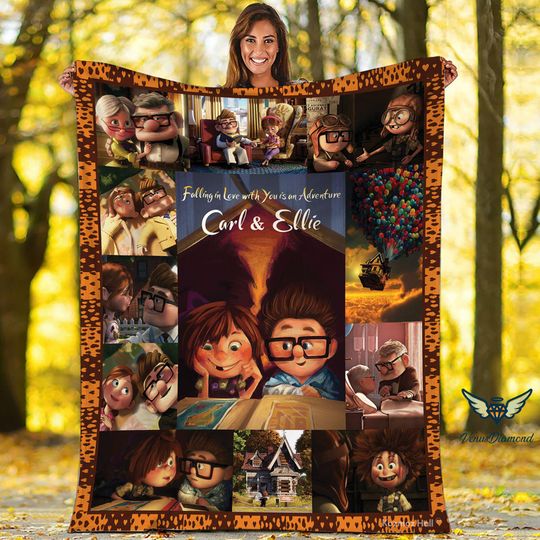 Discover Up Movie Fleece Blanket | Carl & Ellie Fleece Blanket