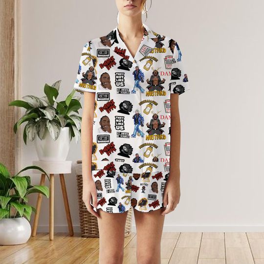 Discover Kendrick Lamar Tour Short Pajamas Set, Kendrick Lamar Short Pajama Sets with Pockets