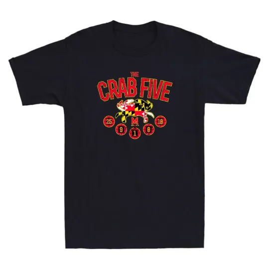 Discover The Crab Five Funny Crab Flag Graphic Humor Quote Vintage Men's T-Shirt