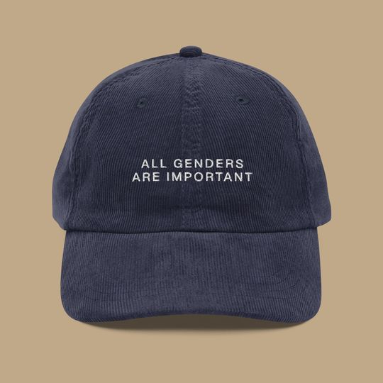 Discover All Genders Are Important Corduroy Hat | Empowerment