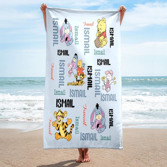 Discover Personalized Classic Honey Bear Cartoon Towel