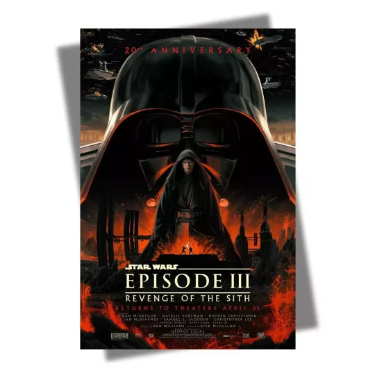 Discover Starr Warss Episode III - Revenge of the Sith 20th Anniversary Poster