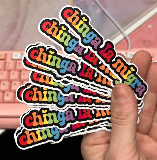 Discover Chinga La Migra Sticker