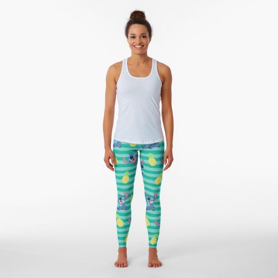 Discover Striped Stitchh And Pineapple Leggings