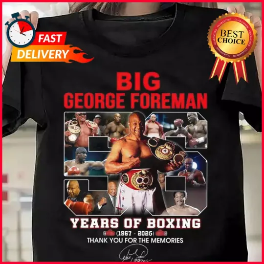 Discover Big George Foreman Years Of Boxing 1967 2025 T-Shirt