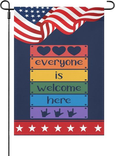 Discover Everyone Is Welcome Here Idaho Teacher Outdoor Flags