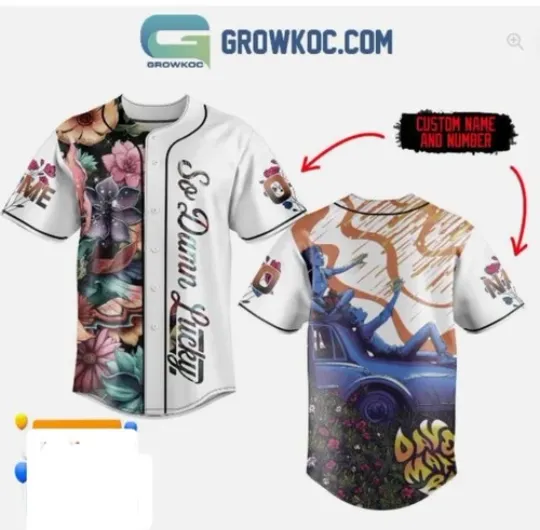 Discover Dave Matthews Band So Damn Lucky baseball jersey