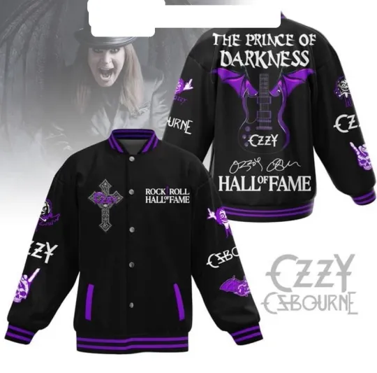 Discover Ozzy Osbourne The Prince Of Darkness Hall Of Fame Baseball Jacket