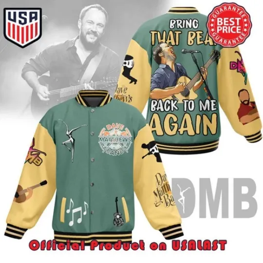 Discover Dave Matthews Band Bring That Beat Back To Me Again Baseball Jacket