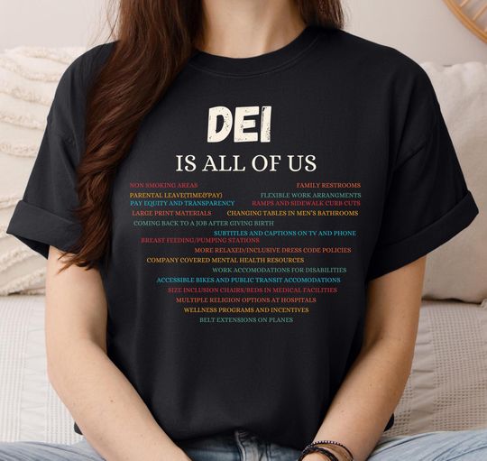 Discover DEI Is All of Us Comfort Colors T-Shirt, Diversity