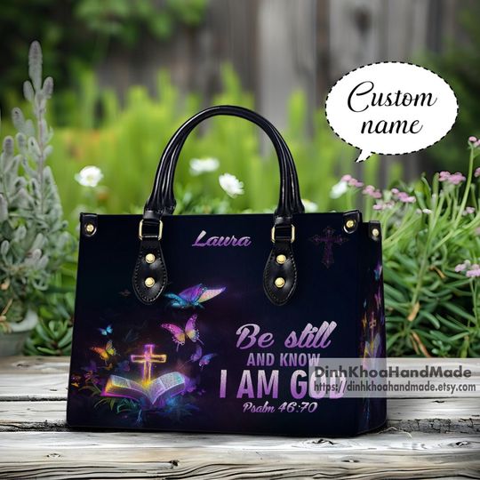 Discover Personalized Faith Leather Handbag, Christian PU Leather Handbag , Gifts for Women