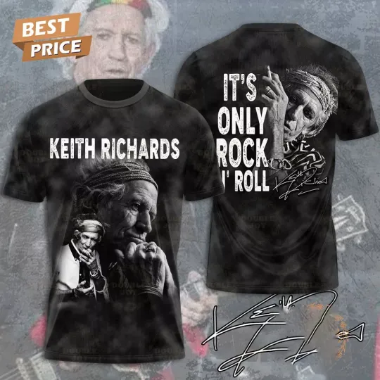 Discover Keith Richards It’s Only Rock And Roll 3D T-Shirt