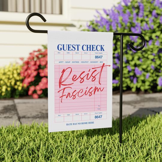 Discover Resist fascism garden flag | fight fascism | anti capitalist | liberal garden flag