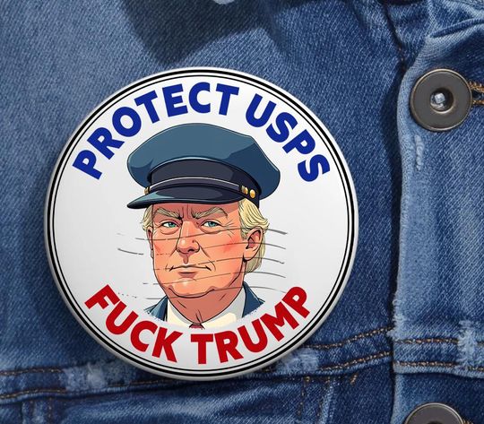 Discover Protect Postal Service Fck Trump Anti Trump Pin Buttons