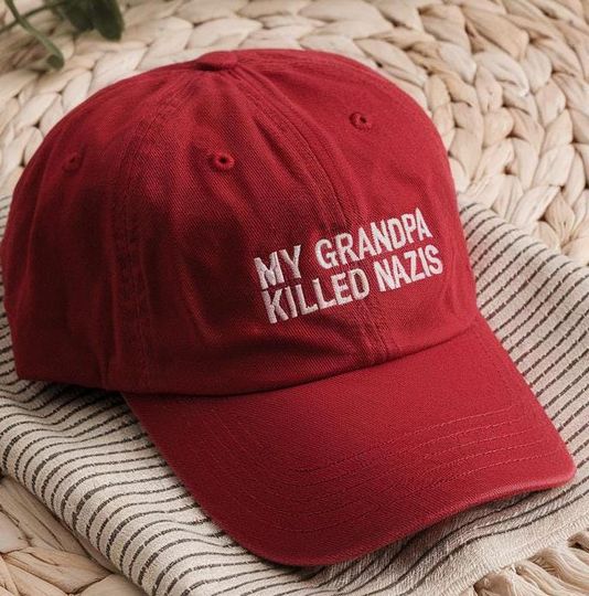 Discover My Grandpa Killed Nazis Embroidered Hat, Funny Trendy Embroidered Hat