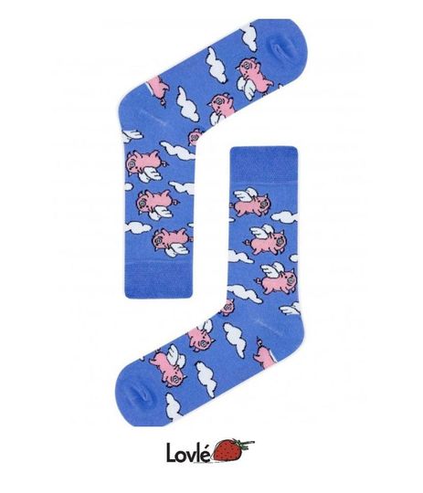 Discover Flying Pigs Socks | Women's Novelty Socks | Pigs Pattern | Cute Socks