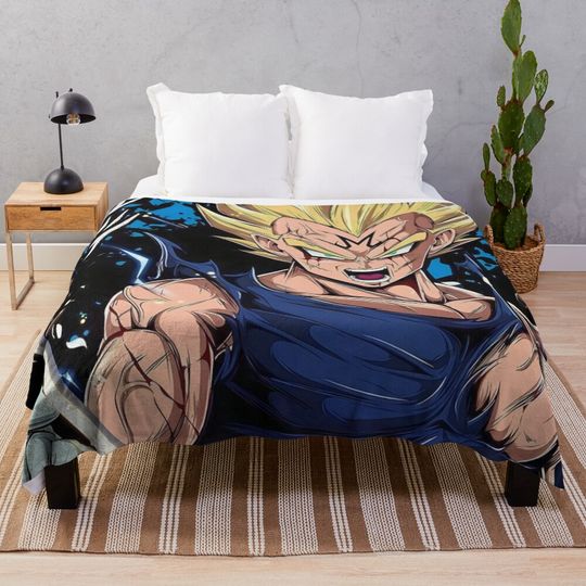 Discover Vegeta Throw Blanket