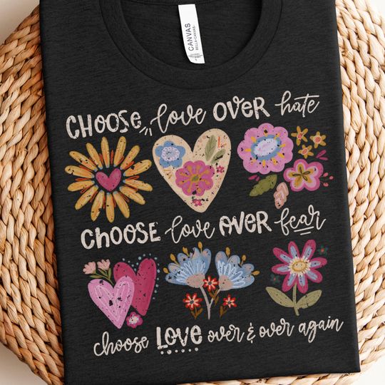 Discover Choose love boho floral Shirt, flowers Shirt