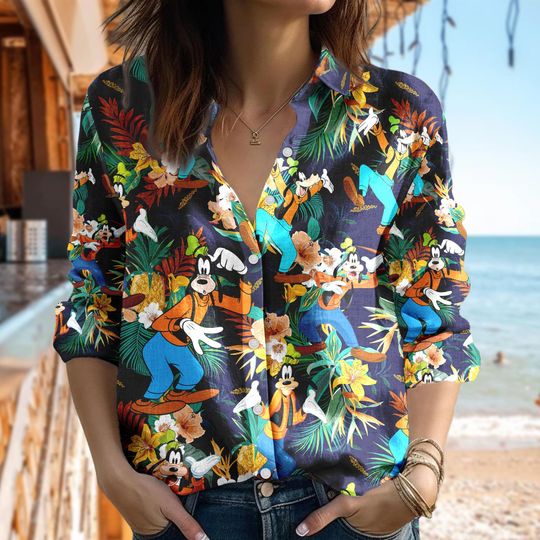 Discover Disneyyy goofyy 3D Women Shirt, goofyy And Palm Women Blouse