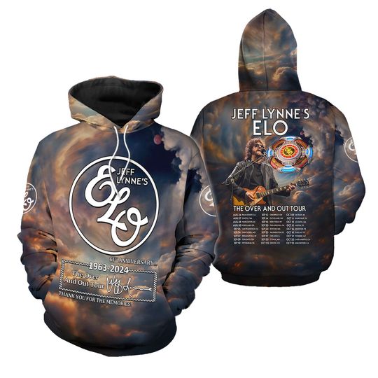 Discover "Jeff Lynne’S Elo 61St Anniversary Thank You Tour 2024 3D Hoodie
