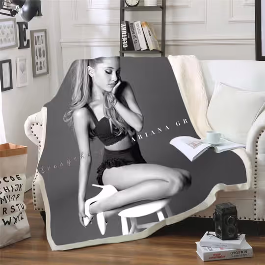 Discover Ariana Grand Fleece Blanket, Fan Gifts, Home Decor