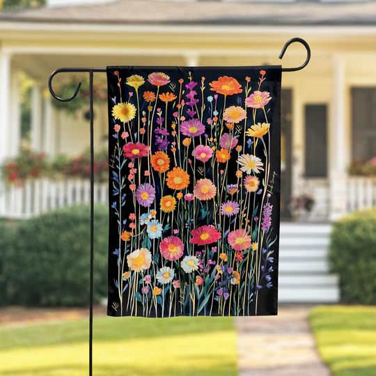 Discover Subtle F*ck Trmp Floral Garden Flag, Flower Design Garden Flag, Political Protest Gift