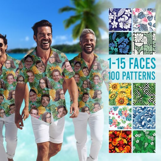 Discover Personalized Hawaiian Shirt with Face & Name, Hawaiian Dog Shirt, Custom Hawaiian Shirt