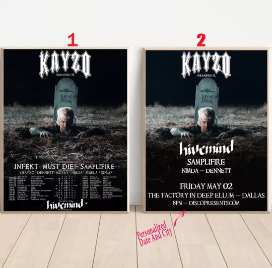 Discover Custom Kayzo Unleashed XL 2025 Tour Poster