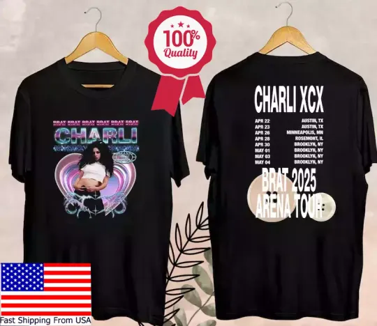 Discover 2025 Charli XCX Brat Arena Tour T-Shirt, Charli XCX 2025 Concert