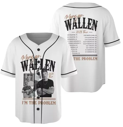 Discover Morgan I'm The Problem Tour 2025 Jersey, Wallen Concert 2025