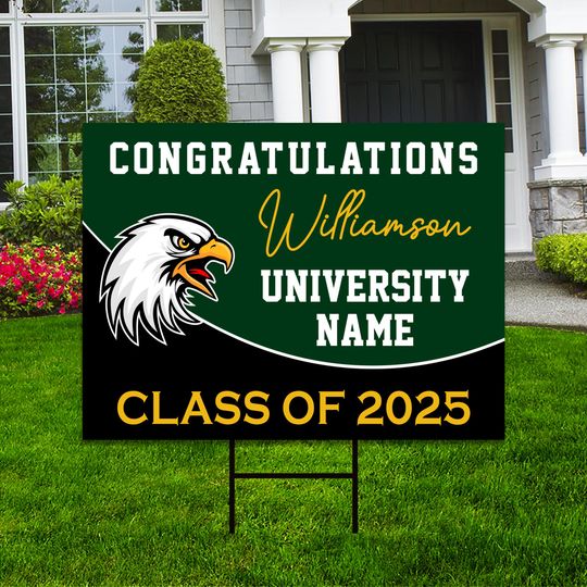 Discover Personalized Graduation College Yard Sign 2025, College Bound Sign, Class of 2025