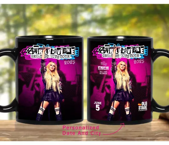 Discover Personalization Avril Lavigne Greatest Hits Tour 2025 Coffee Mug