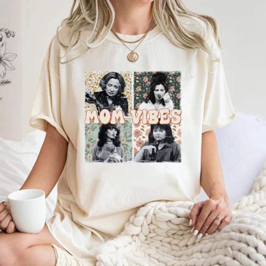 Discover 90s Mom Vibes Shirt, Funny Mom Life Shirt, Trendy Funny Mom T-Shirt
