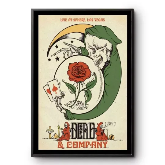 Discover 18x24 Dead & Company The Sphere Las Vegas, NV Mar 20-21-22 2025 Tour Poster
