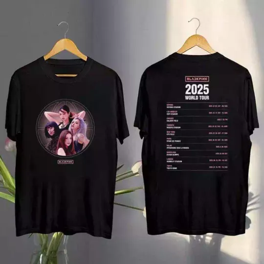 Discover Black Pink 2025 Concert World Tour 2025 Shirt, Kpop Black Pink Merch