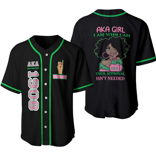 Discover Personalized AKA Girl Baseball Jersey