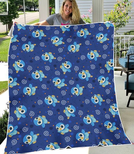 Discover Piplup PKM Blanket, Fleece Blanket
