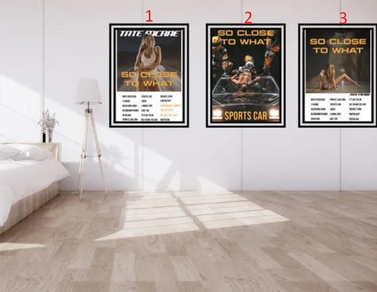 Discover Tate McRae A3 Poster Set  So Close to What Album Art | Music Wall Decor for Tate McRae Fans | Clothing