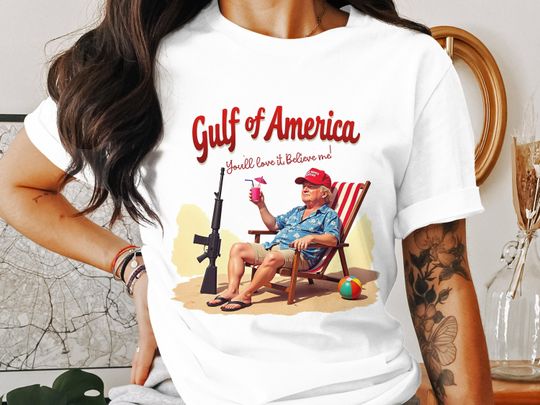 Discover Gulf of America Donald Trump T-Shirt, Funny Patriotic Tee