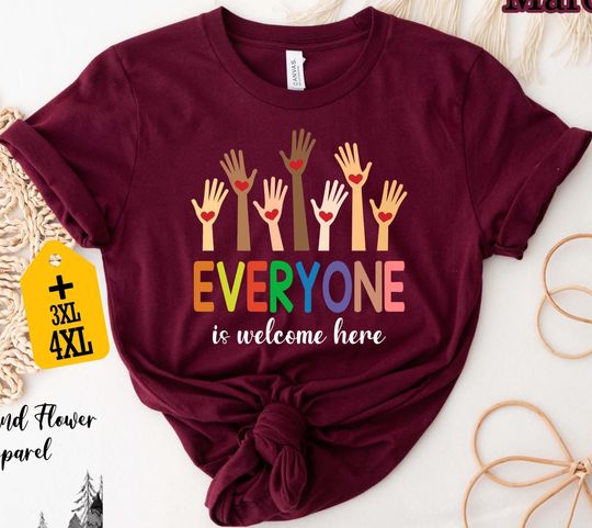 Discover Idaho Teacher Shirt, Everyone Is Welcome Here Tee Shirt