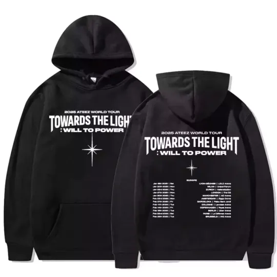 Discover 2 sided hoodie, Ateez World Tour 2025 Towards The Light Will To Power Hoodie