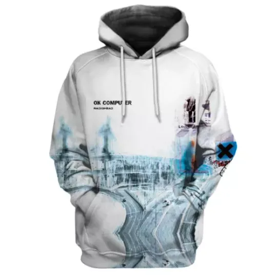 Discover 3d hoodie, Radiohead OK Computer 3d Hoodie, Radiohead shirt US size