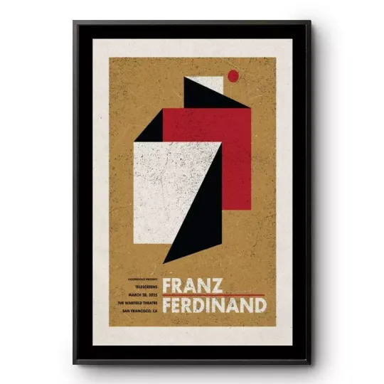 Discover Franz Ferdinand The Warfield, San Francisco, CA Mar 28 2025 Tour Poster