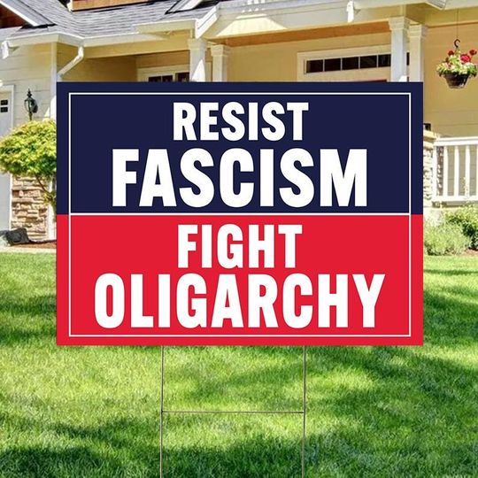 Discover Resist Fascism Fight Oligarchy House Flag, Anti Trump Protest Flag, Anti Trump Home Decor, Democrat Mom daughter Aunt Gift, Resist Flag