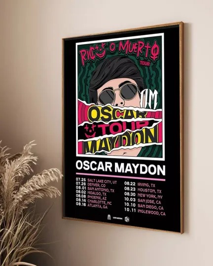 Discover Oscar Maydon Music Show Rico O Muerto Tour Schedule 2025 Poster