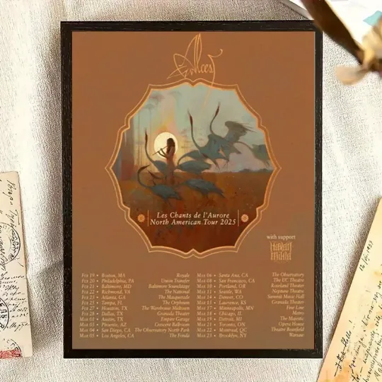 Discover Alcest North America Tour 2025 Poster